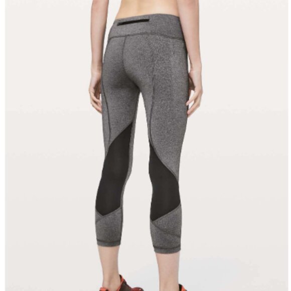 Lululemon Pace Rival Crop 22" Heathered Black size 4 - Picture 2 of 12